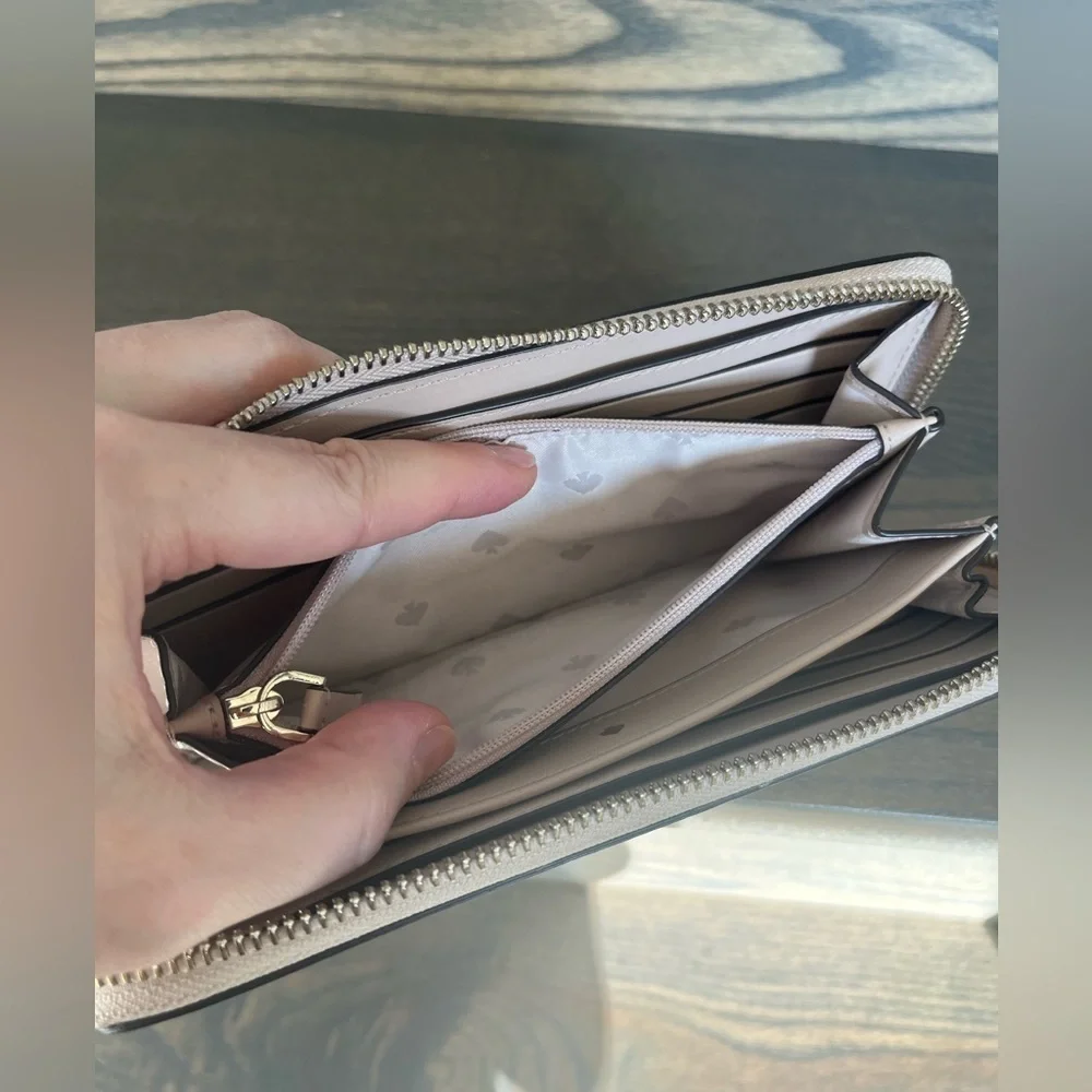 Kate Spade Metallic Gold Zip-Around Wallet